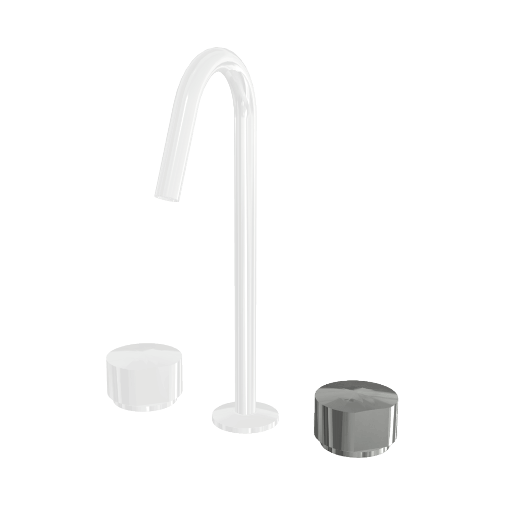 3 Hole Basin Set Spout C 18mm with S2 Handles - Image 4