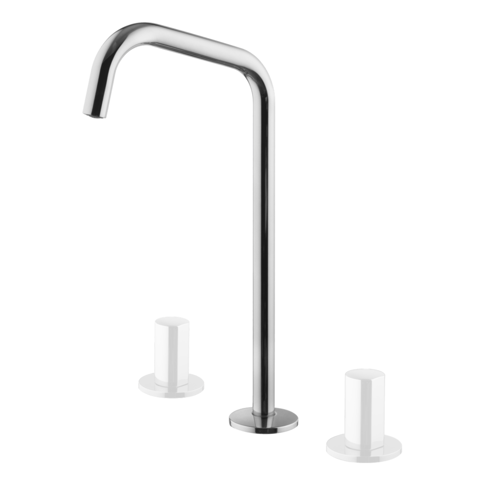 3 Hole Basin Set Spout D 18mm with S4 Handles - Image 2