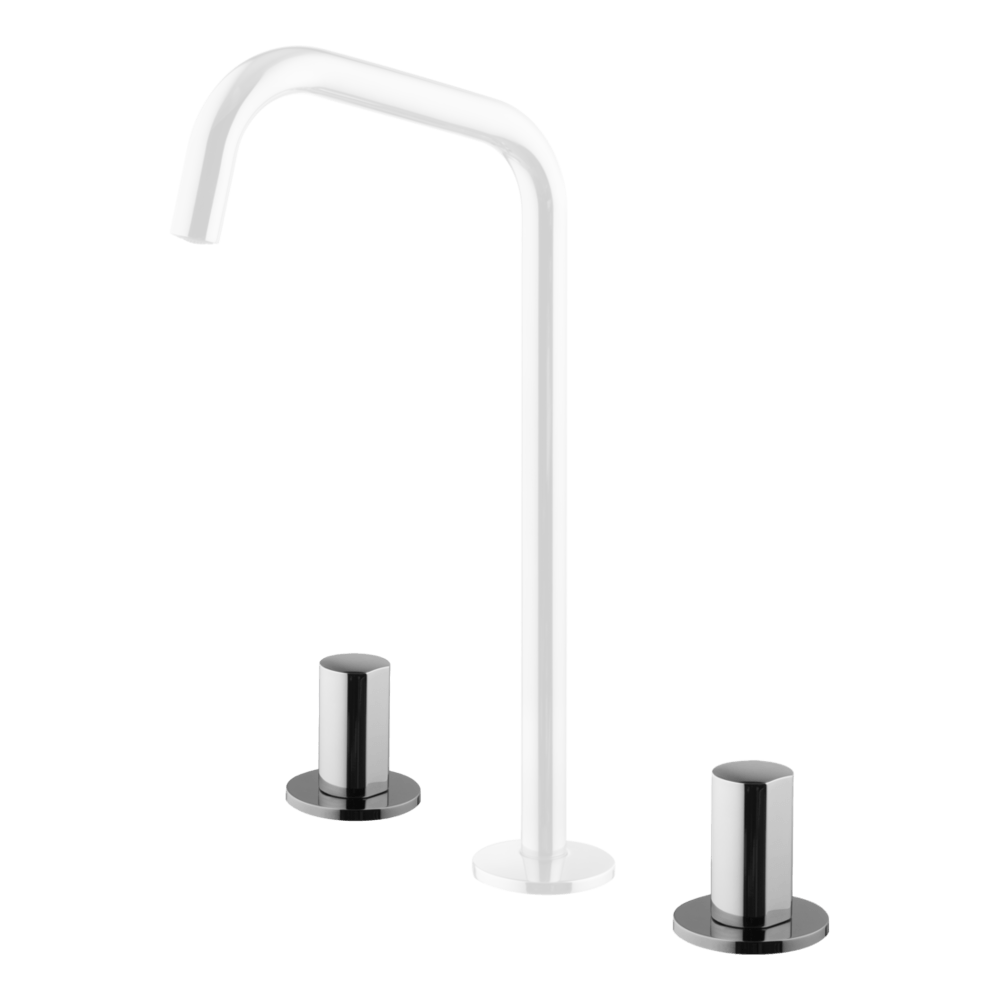 3 Hole Basin Set Spout D 18mm with S4 Handles - Image 3
