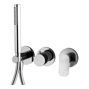 FIMA fima-flo Wall Bath Set with Shower Wall & Basin Mixers