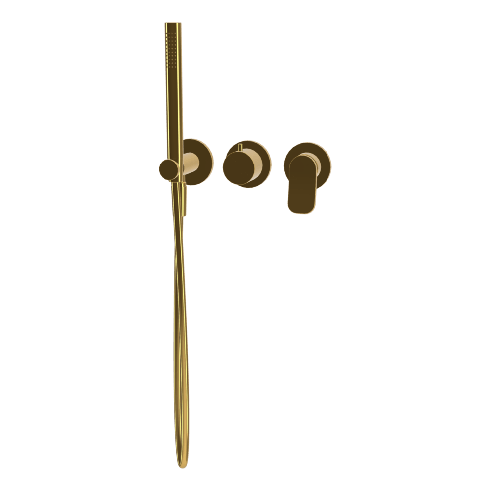 FIMA fima-flo Wall Bath Set with Shower Wall & Basin Mixers